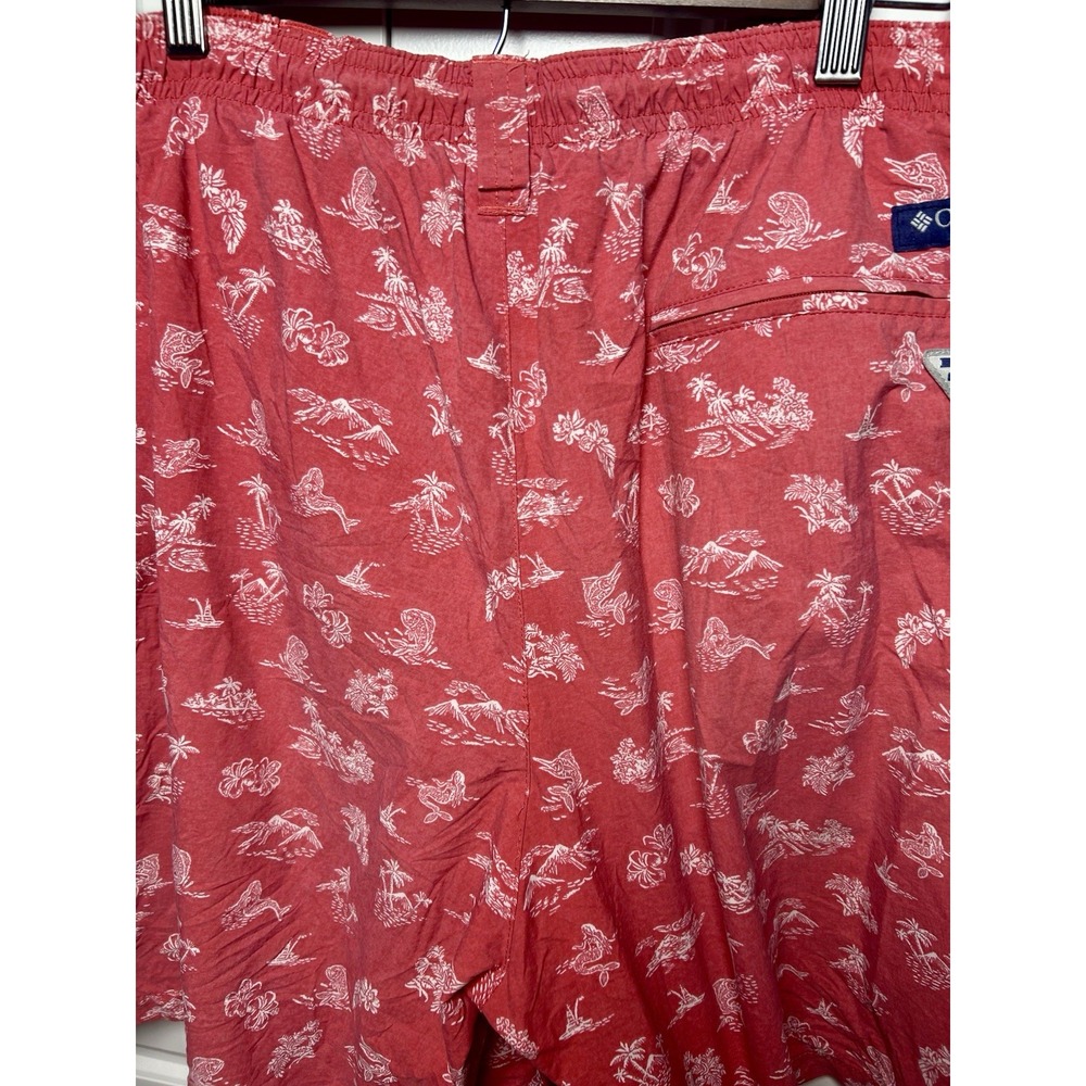 Columbia PFG Men's Super Backcast Water Shorts XL Tropical Coral Mermaid - Picture 5 of 12